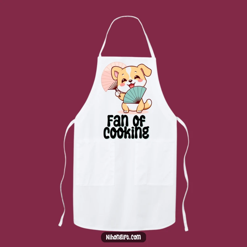 Funny Dog Fan Apron: Joyful Japanese Kitchen Style - Humorous Pet Chef Gift