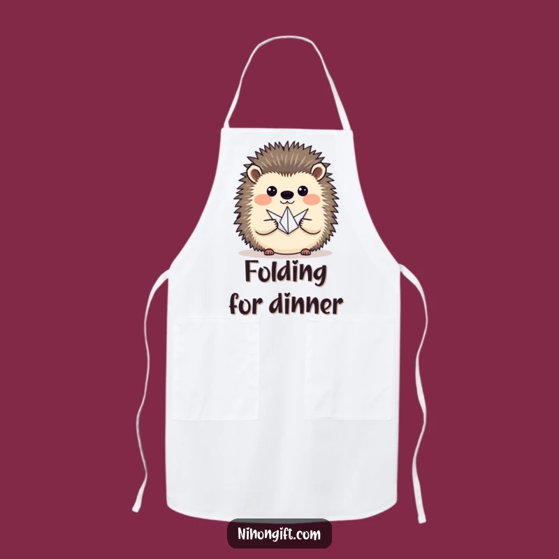 Funny Hedgehog with Crane Apron: Artistic Kitchen Fun & Craft Gift