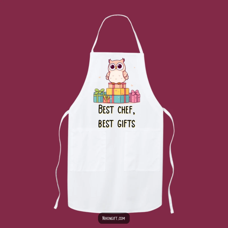 Funny Kawaii Owl Chef Apron: Cook Up Laughs with This Cute Kitchen Gift