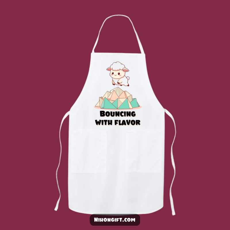 Funny Kawaii Sheep Origami Apron: Create with Joy in the Kitchen!