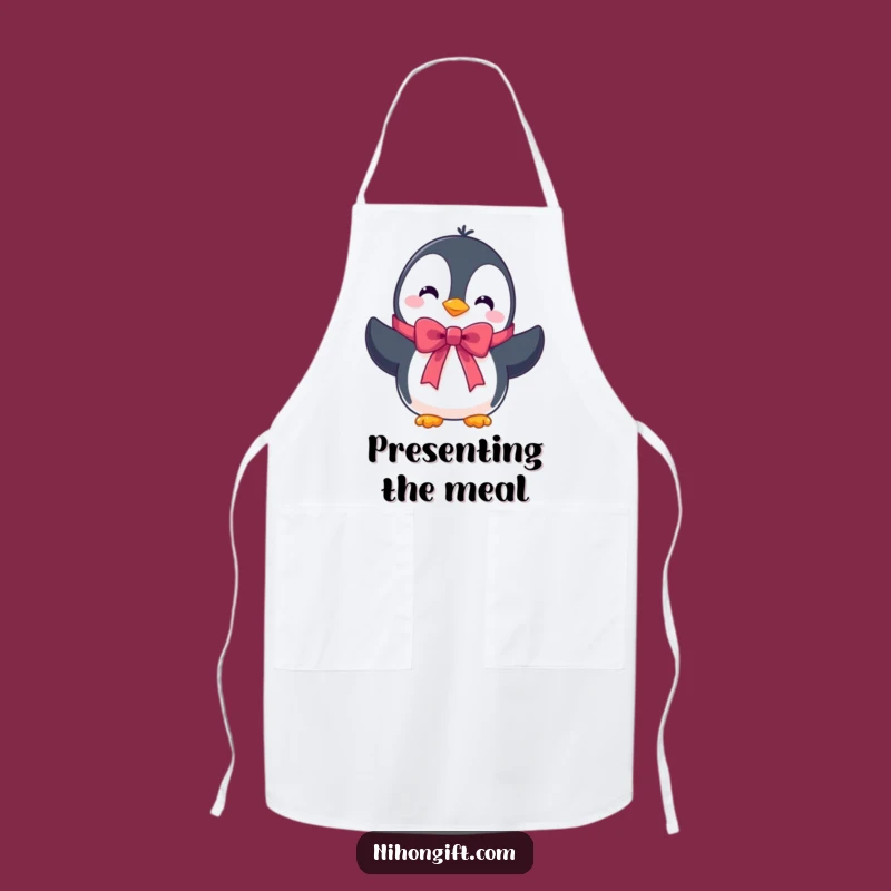 Funny Penguin Apron for Presenting Gifts with Flair