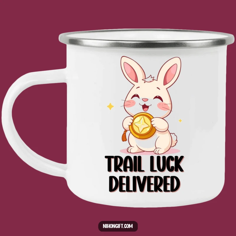 Adventure Bunny Lucky Charm Funny Camping Mug: Your Trail Buddy