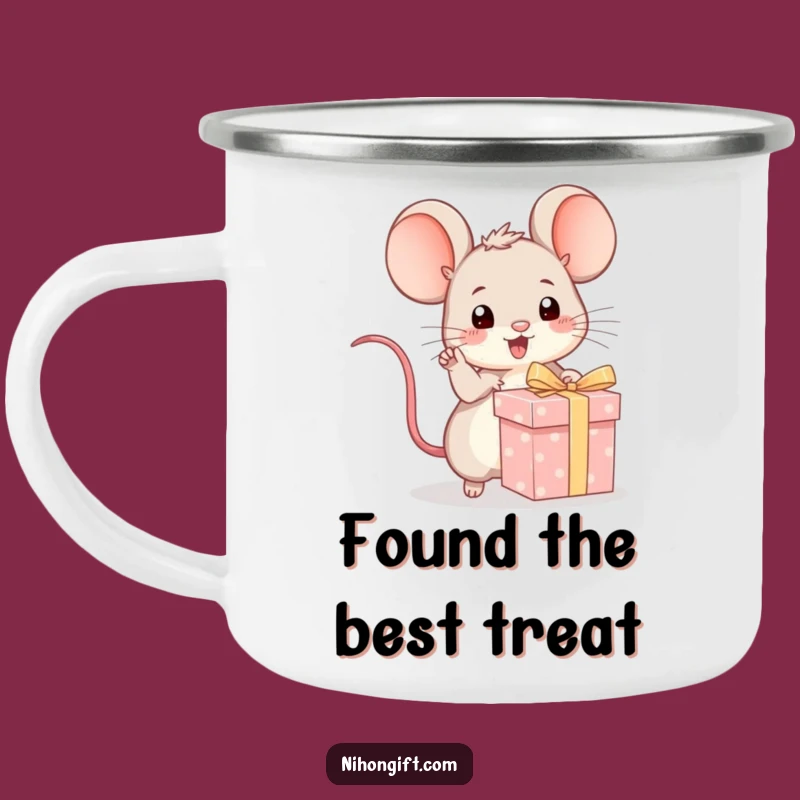 Funny Kawaii Mouse Gift Pointer Camping Mug - Outdoor Excitement