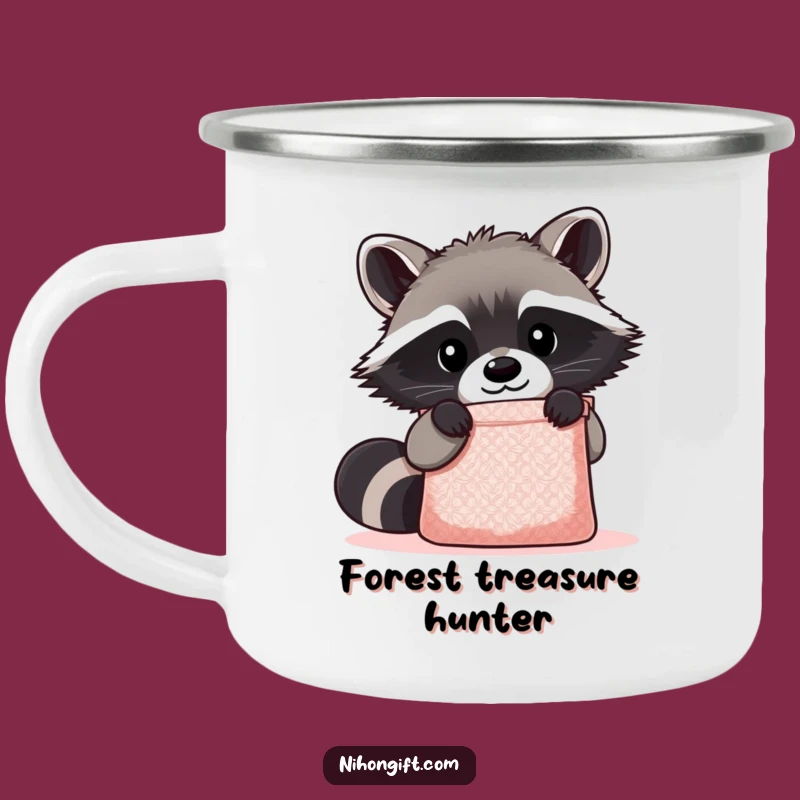Funny Kawaii Raccoon Camping Mug: Durable & Cute, Perfect Outdoor Gift