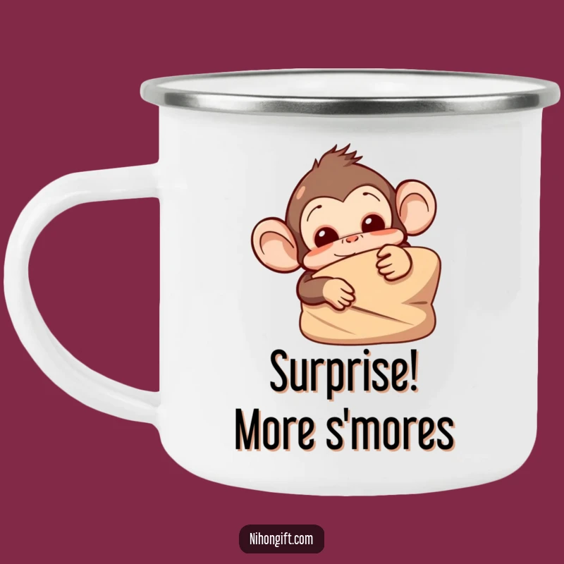 Funny Monkey Camping Mug: Enjoy Your Adventure with a Playful Primate
