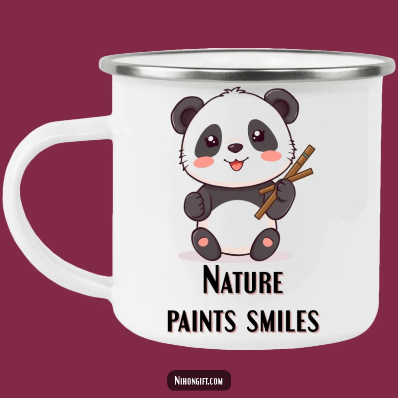 Funny Kawaii Panda Art Camping Mug: Your Artistic Companion for Adventures!