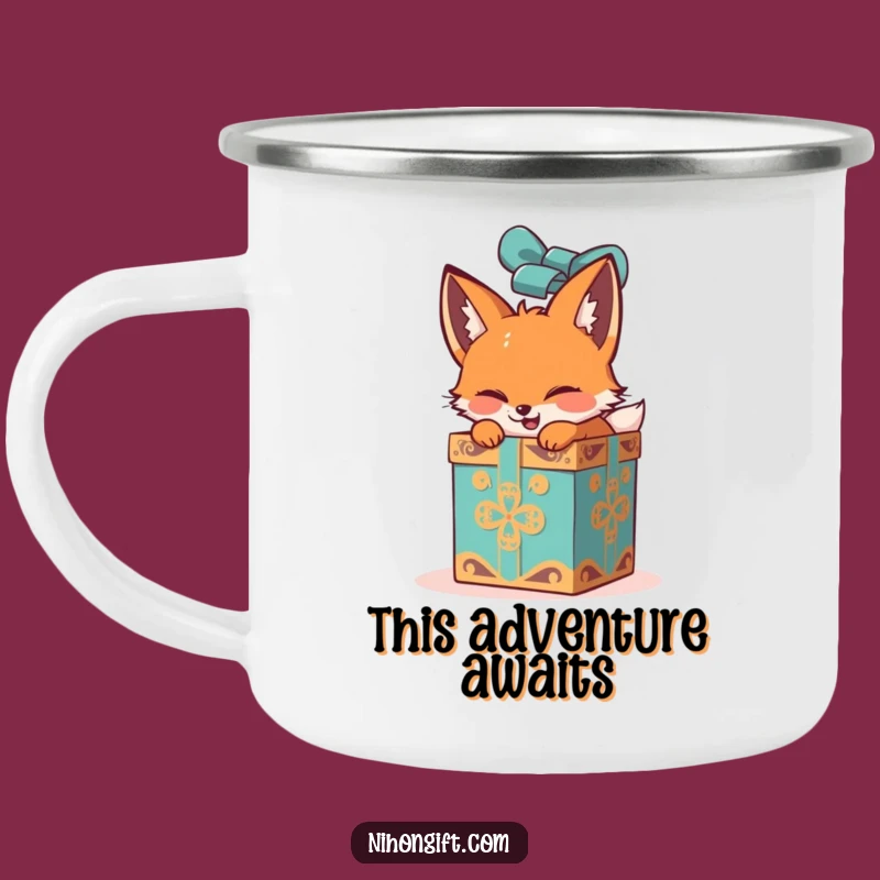 Durable Funny Fox Gift Camping Mug - Adventure Ready Humor