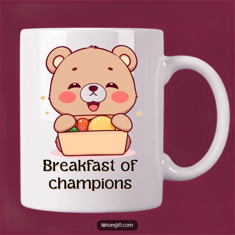 Funny Bear Cub Bento Mug: Joyful Acceptance for a Delicious Gift
