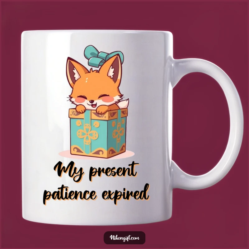 Funny Fox Unwrapping Gift Mug - The Perfect Humorous Present Idea