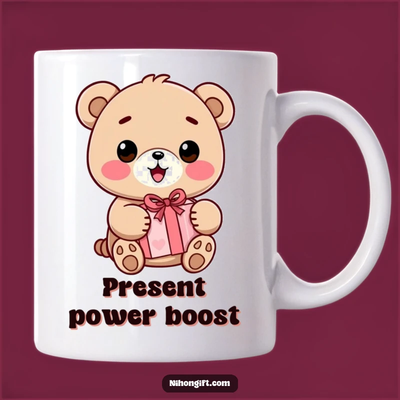 Funny Kawaii Bear Mug: Happy Bear with Gift, Perfect Gift for Bear Lovers