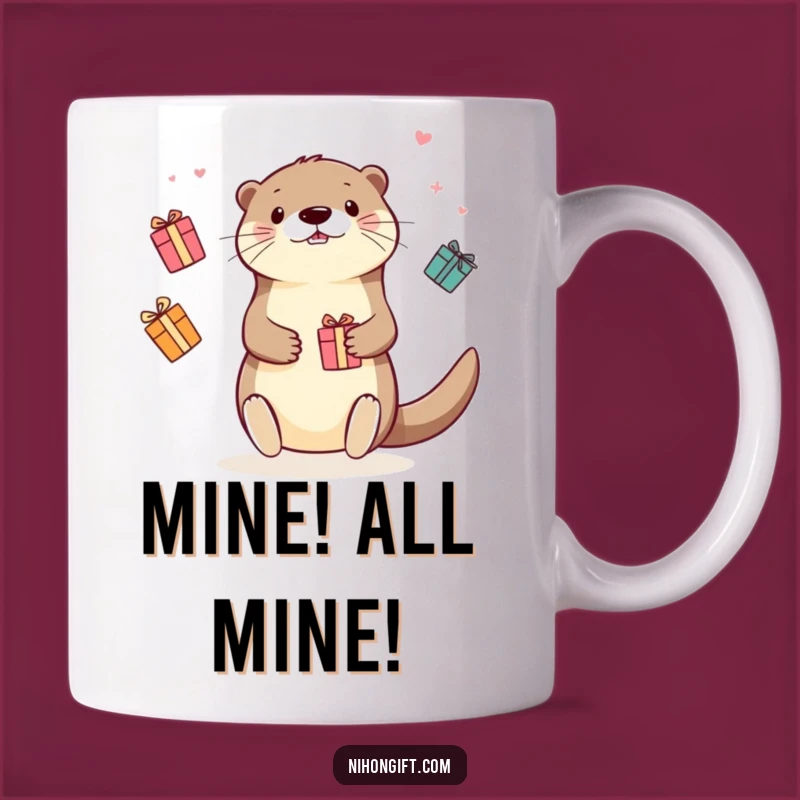 Funny Kawaii Otter Juggling Gifts Mug: Adorable & Hilarious Present for Otter Lovers