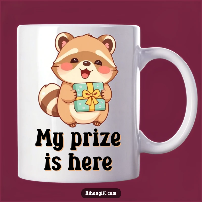 Funny Tanuki Present Mug - Joyful Character, Hilarious Gift Idea