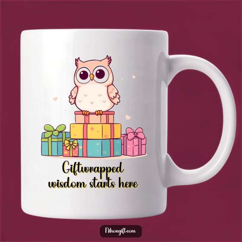 Funny Kawaii Owl Gift Stack Mug: The Perfect Humorous Present for Owl Lovers