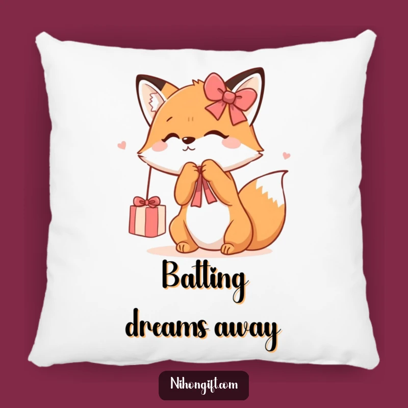 Funny Kawaii Fox Pillow: Cuddly Comfort, Adorable Playful Gift