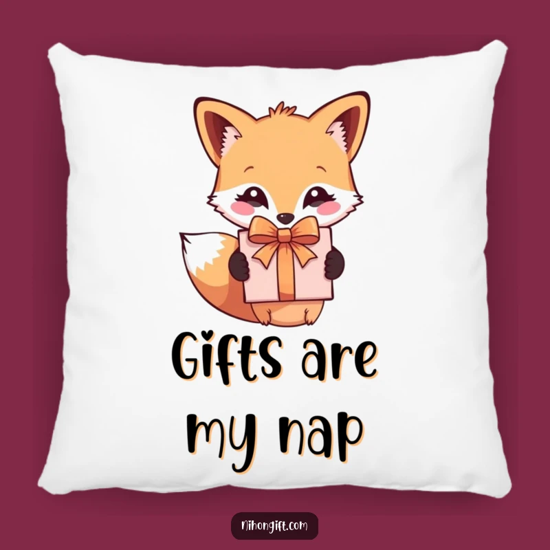 Cute Fox Gift Pillow Funny Accent: Cozy Up with a Funny, Plush Surprise