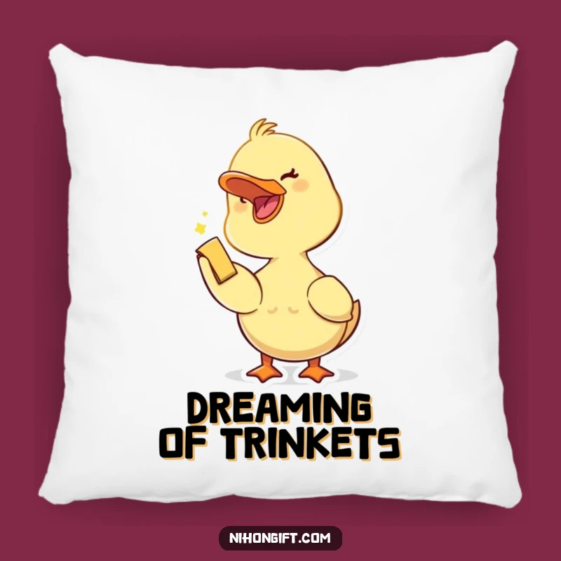 Funny Duckling Trinket Pillow: Cozy Comfort with Joyful Duck Design Gift
