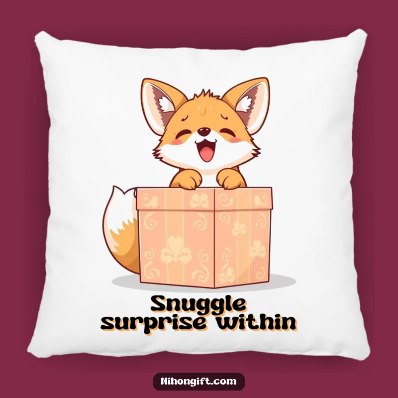 Funny Fox Puppy Gift Pillow - Soft Adorable Cushion, Cozy Decor, Gift