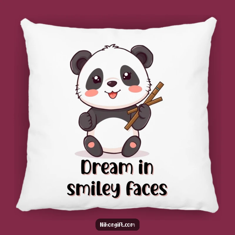 Funny Kawaii Panda Art Pillow: Cuddle Up with This Artistic Dream!