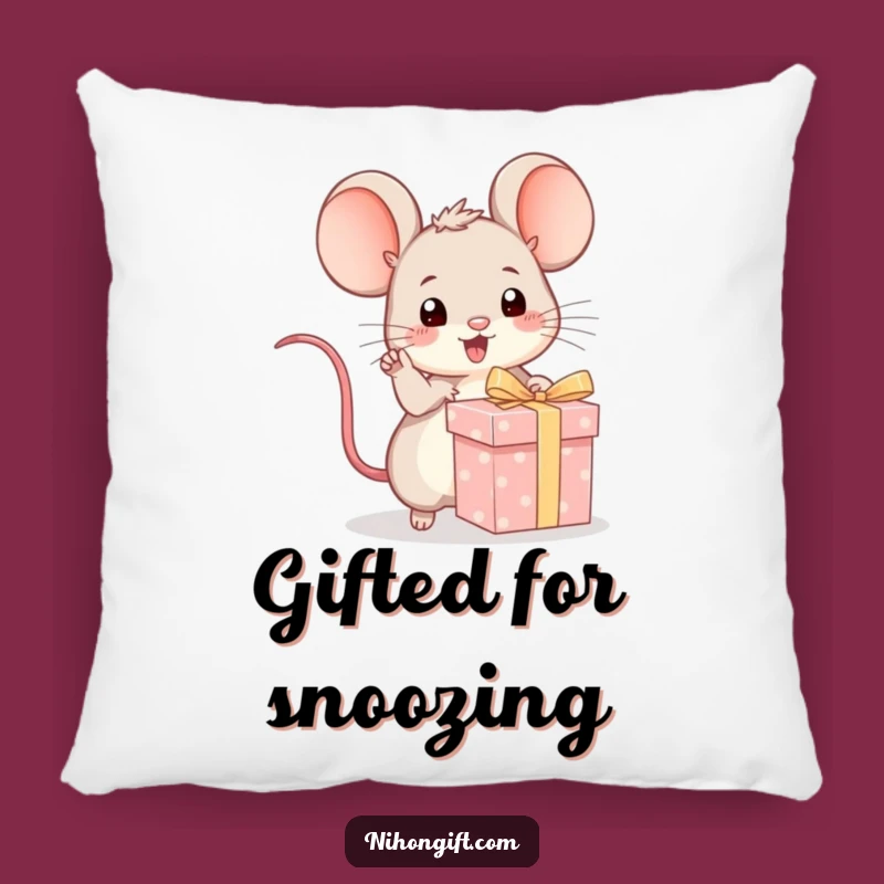 Funny Kawaii Mouse Gift Pointer Pillow - Cozy Comfort & Playful Decor