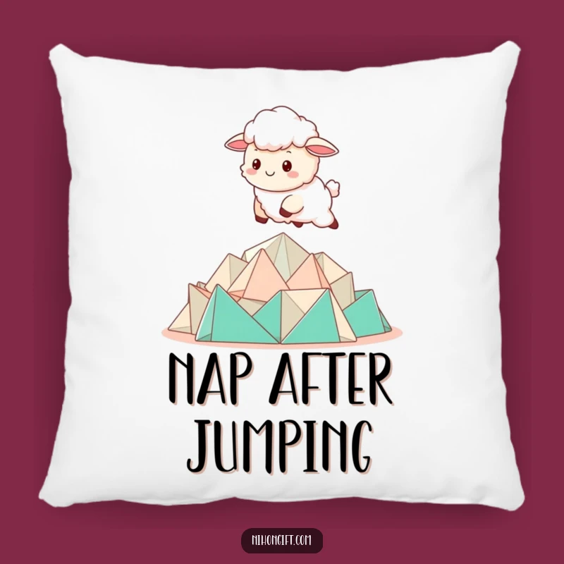 Funny Kawaii Sheep Origami Pillow: Cuddle Up with This Creative Dream!