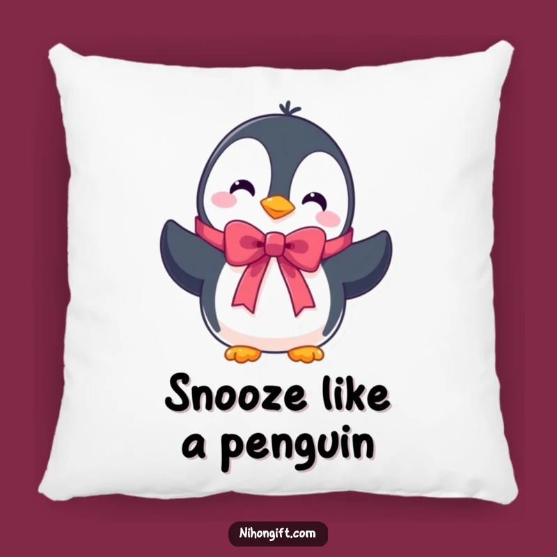 Funny Penguin Pillow for Cozy Comfort and Winter Cheer