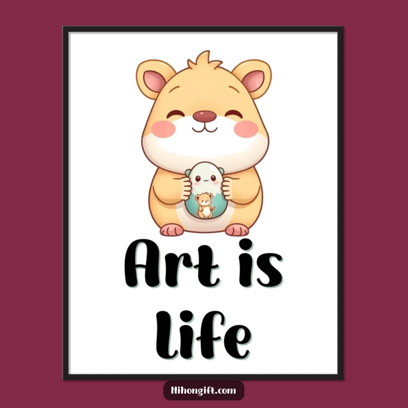 Funny Animal Ceramic Art Digital Print - Instant Humorous Decor!