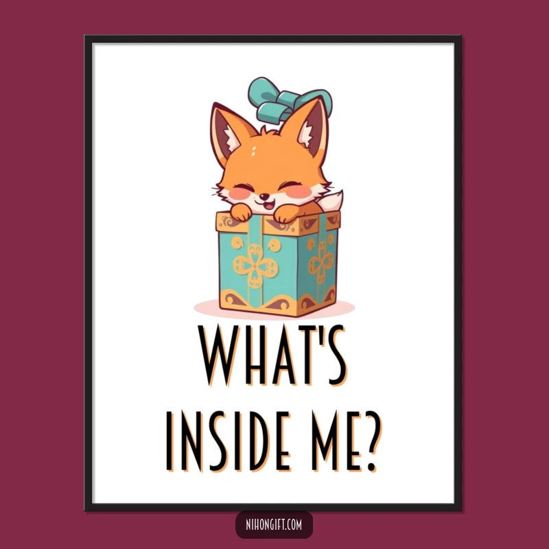 Funny Fox Gift Digital Art - Instant Humorous Decor Download