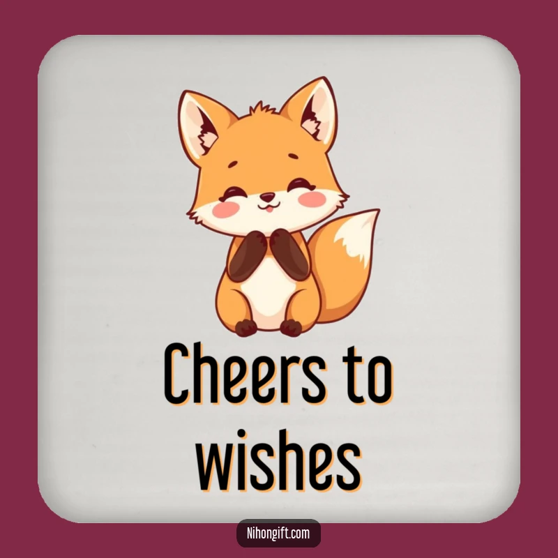 Funny Fox Coasters (Set of 4) - Cheerful Table Protection, Fun Gift