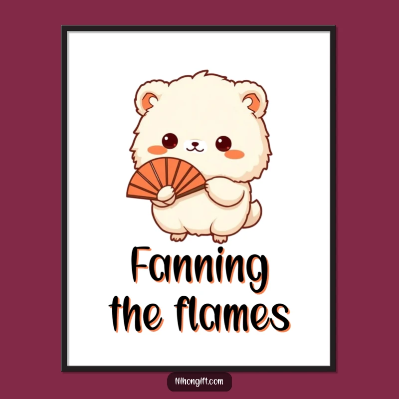 Funny Fluffy Animal Fan Poster: Decorate Your Space with Quirky Animal Art