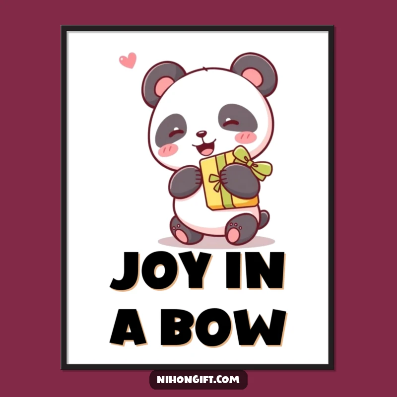 Funny Kawaii Panda Gift Poster - Adorable Wall Art For Joy