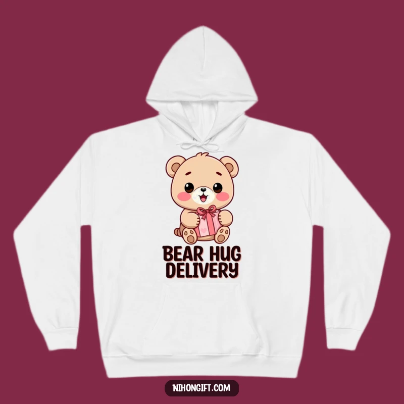 Cozy Funny Kawaii Bear Hoodie: Warm & Joyful Bear Gift for Lovers