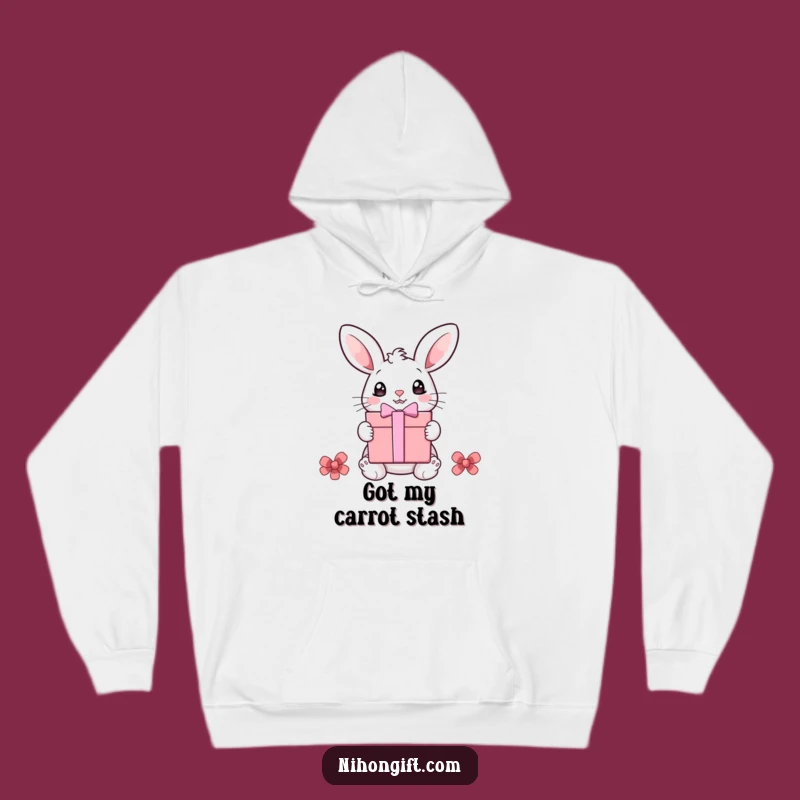 Cozy Funny Bunny Hoodie - Adorable Gift for Surprise Lovers