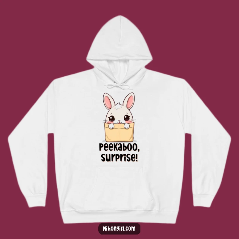 Cozy Funny Bunny Hoodie - Warm Curiosity, Hilarious Gift