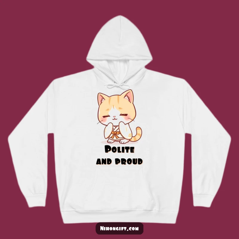 Cozy Funny Kawaii Cat Kimono Hoodie: Bowing in Comfort and Style