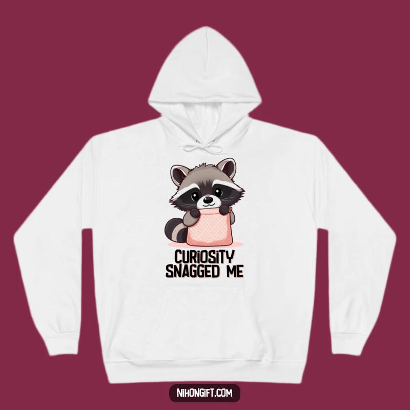 Cozy Funny Kawaii Raccoon Hoodie: Warm & Curious Gift for Animal Lovers