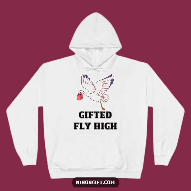 Funny Kawaii Crane Gift Hoodie: Cozy Up with This Elegantly Blessed Wear!