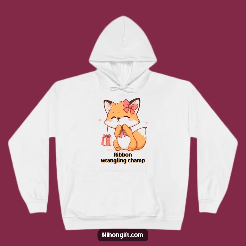 Cozy Funny Kawaii Fox Hoodie: Warm & Playful Gift for Animal Lovers