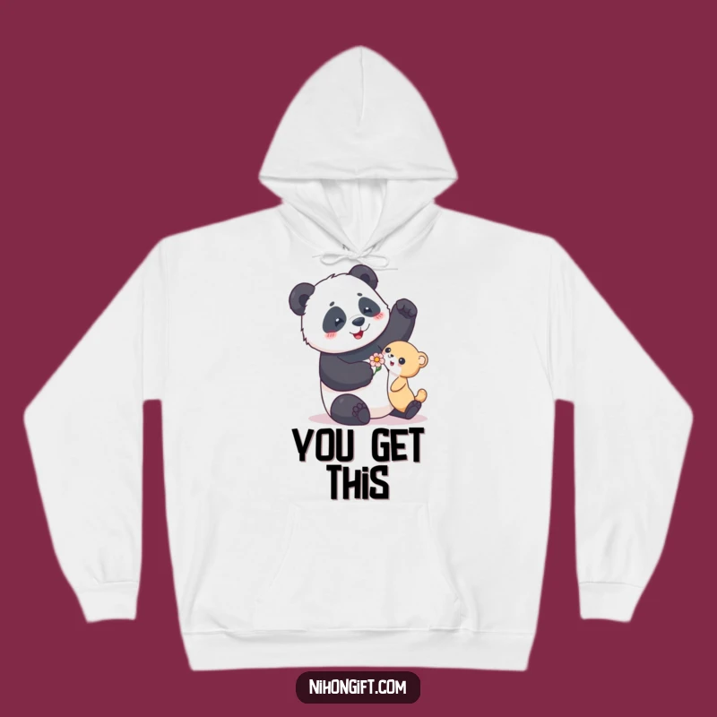 Cozy Panda Flower Bearer Funny Hoodie: Snuggle Up with This Funny Gift