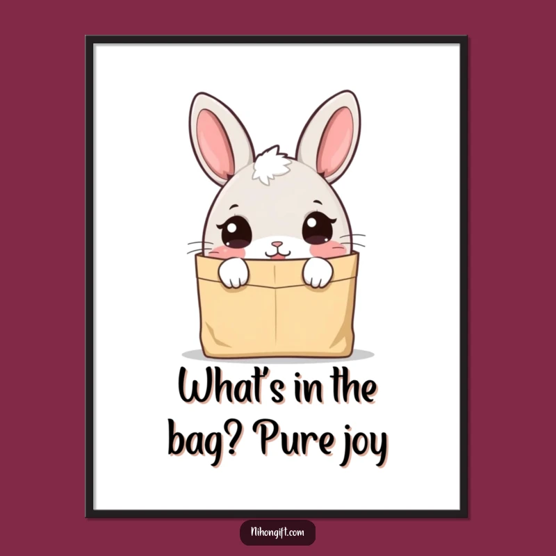 Free Printable Bunny Peek Wall Art: Curious Character, Funny Downloadable Decor for Whimsical Spaces