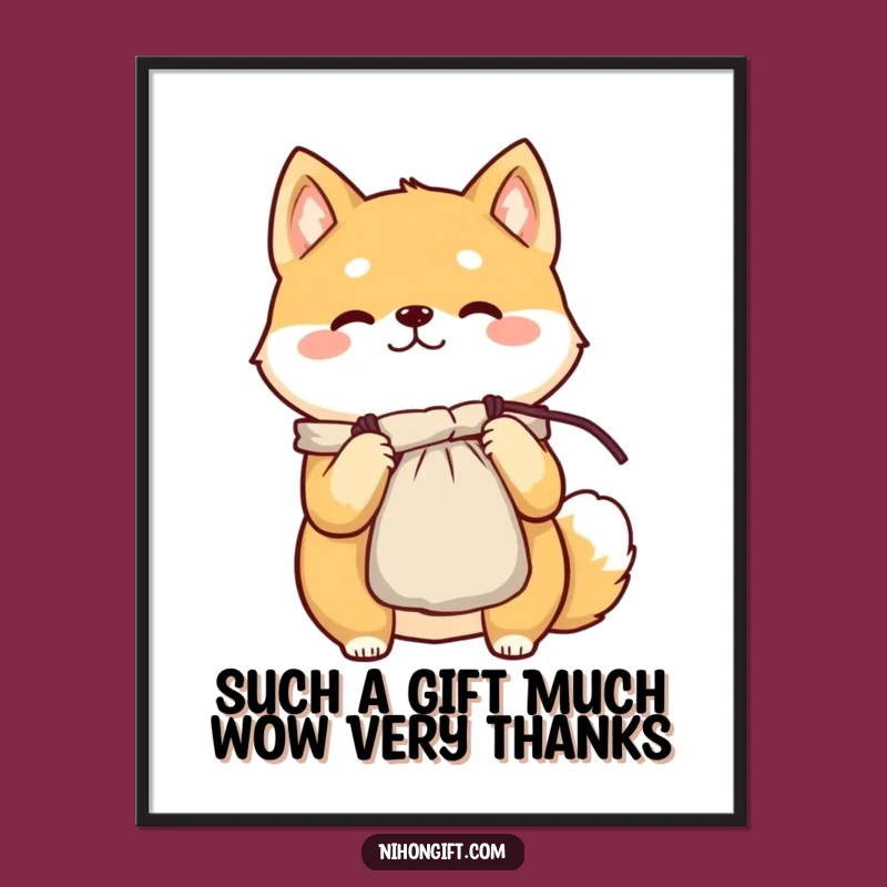 Free Printable Shiba Pouch Wall Art: Proud Character, Funny Downloadable Decor for Dog Lovers