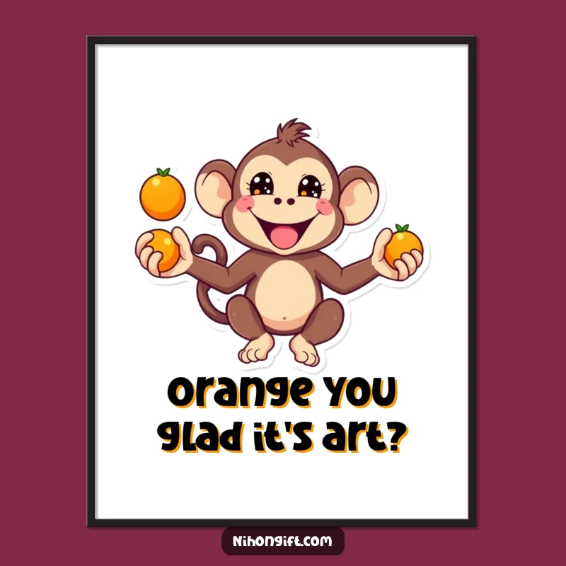 Free Printable Wall Art: Monkey Juggler Downloadable Decor for Playful Spaces