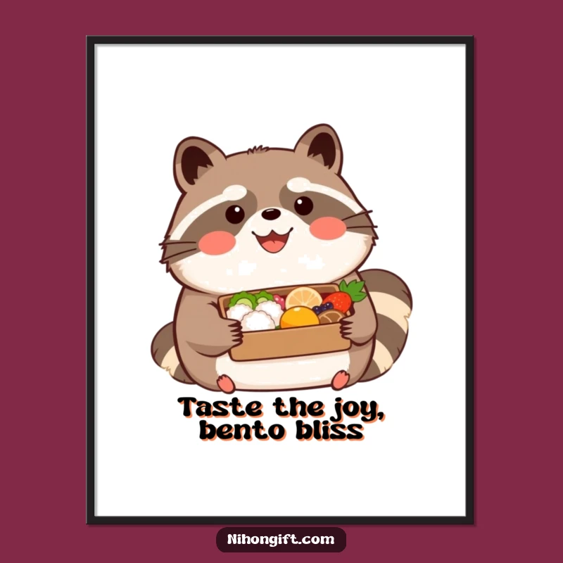 Free Printable Tanuki Art: Bento Joyful Decor Downloadable
