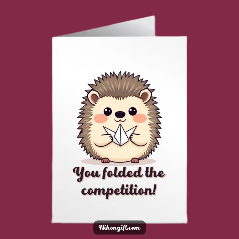 Free Printable Congrats Card: Hedgehog with Origami, Creative DIY