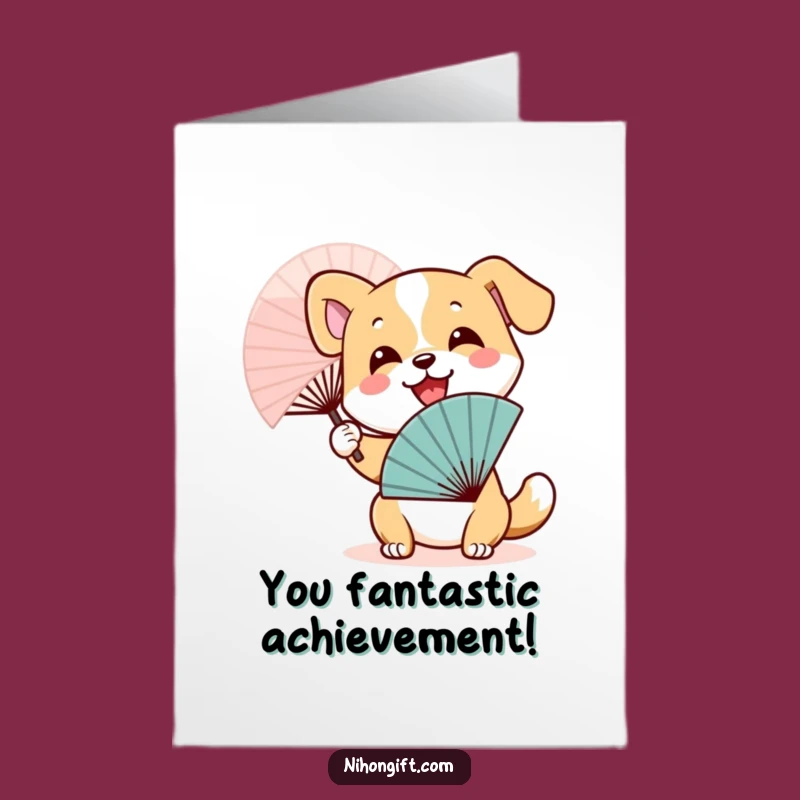 Free Printable Congrats Card: Dog Fans Your Success!