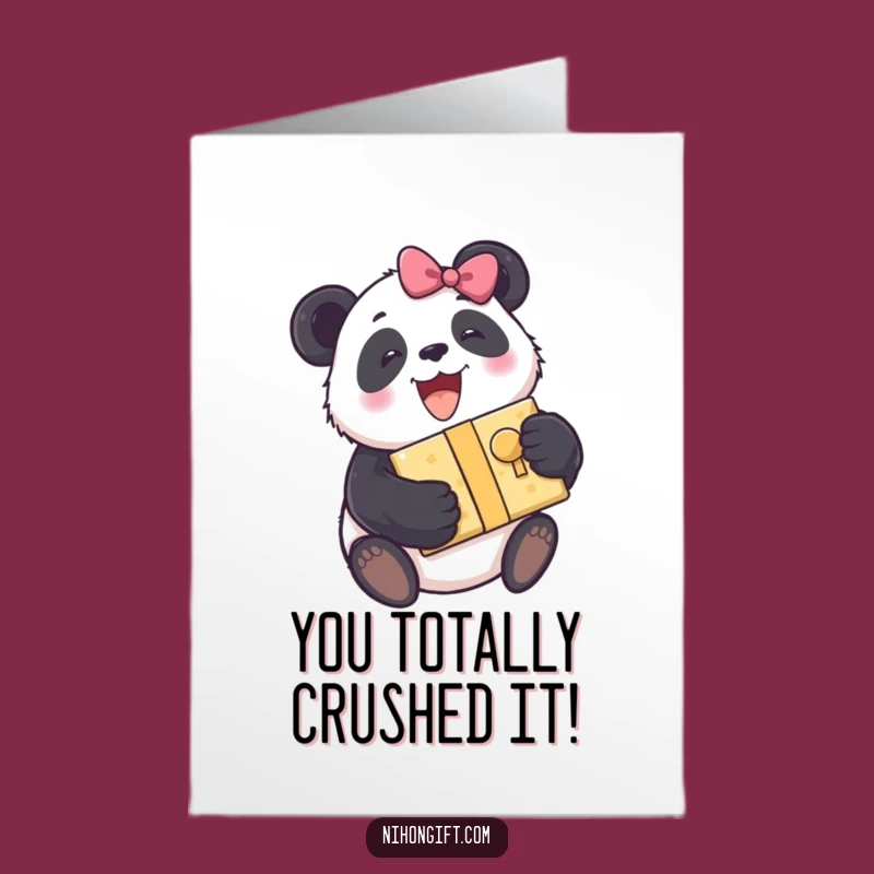 Free Printable Panda Congratulations Card: Gift Hug Downloadable Joy
