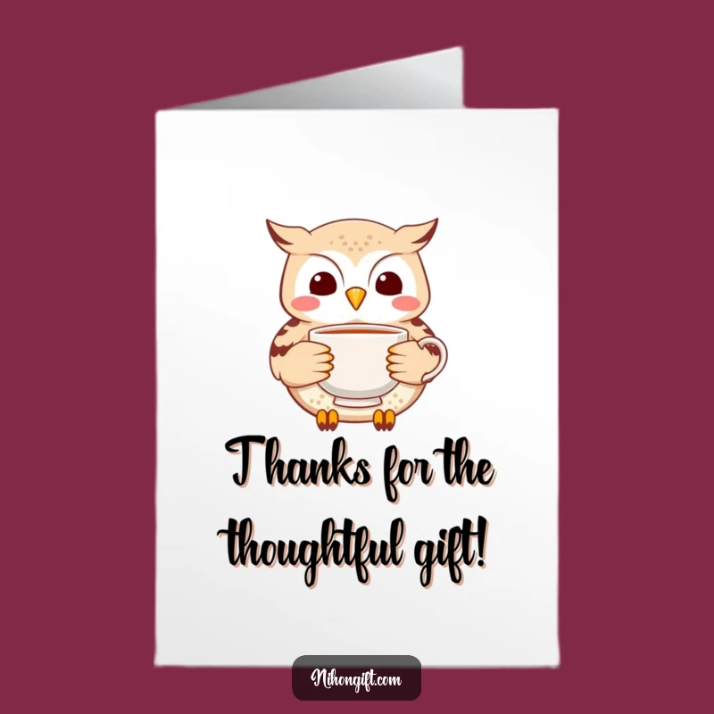 Free Printable Thank You Card: Owl Delivers Tea!