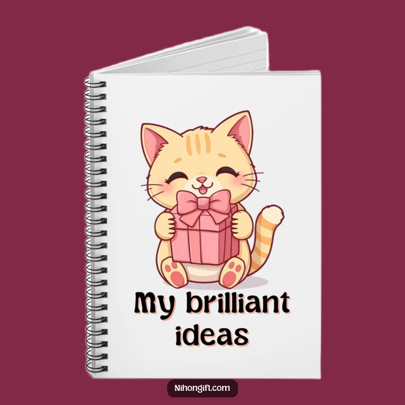 Cute Funny Kawaii Cat Notebook: Adorable Kitty Holding Gift for Journaling