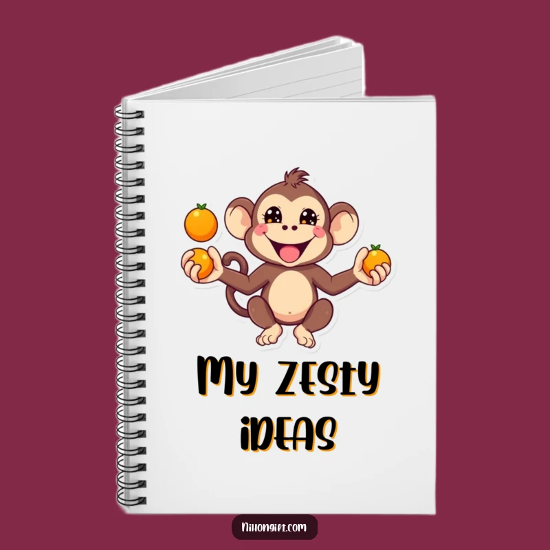Funny Kawaii Monkey Juggling Notebook: Jot Down Ideas with Playful Mischief!