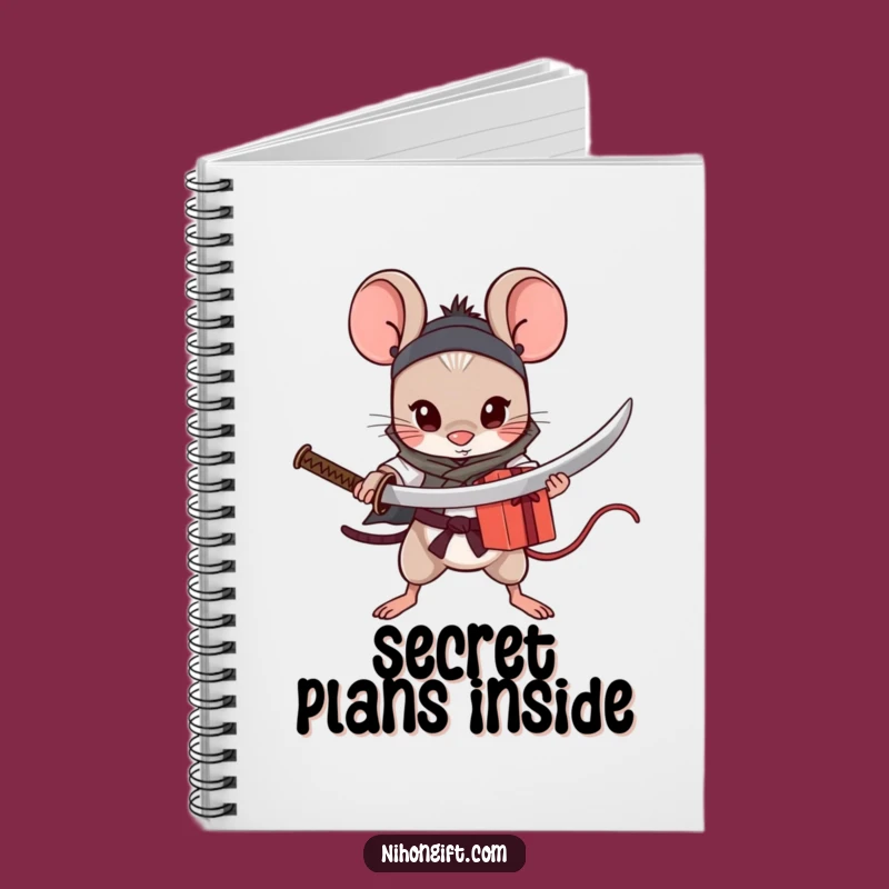 Funny Mouse Katana Notebook: Brave Gift Protector Journal - Humorous Warrior Diary Gift