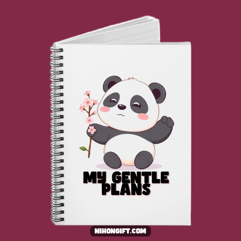Funny Panda Notebook: Shy Offering, Cherry Blossom Gift, Perfect Funny Journal
